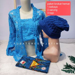 Kebaya nenek jadul 1set Kebaya nenek jaman dulu Kebaya brokat 1set brukat Kebaya kutubaru