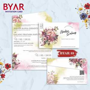 Blangko Undangan Kertas Undangan Pernikahan Byar 89 Harga Termurah Gratis File Setting