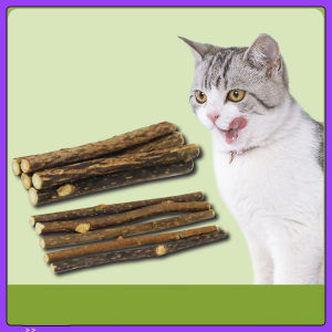 Natural Polygonum Stick Cat Toy Pet Molar Rod Scratching Bite Actinidia Polygama Branch Cat Toy Clean Teeth Additive Free Play