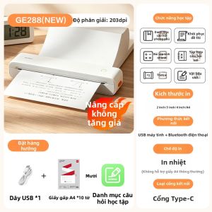 deli | Máy In Nhiệt Bluetooth Không Dây Di Động Cho Học Sinh A4