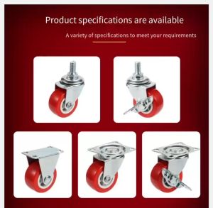 1inch 1.5 inch 2 inch push wheel silent PU wheel high bearing heavy universal wheel Fixed wheel