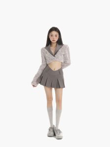 PEMPL High Waist Short A-Line Mini Skirt Womens Pure Color Versatile Street Style Spring New Arrival Skirts for Young Women