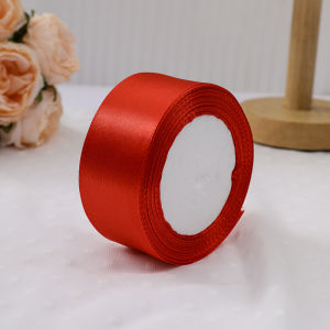 22M/Cuộn 4Cm Satin Ruy Băng Polyester Để Gói Quà Nơ Bó Hoa Bó Hàng DIY Quần Áo May Tiệc Cưới Trang Trí