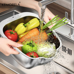 Rice Washer Strainer Bowl Stainless Steel 304 Washing Bowl with Side Drainers for Cleaning Rinsing Fruits Vegetables And Beans