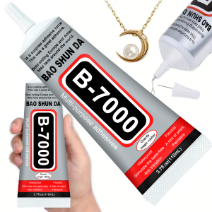 B7000 universal transparent dry glue strong flexible glue suitable for the maintenance of jewelry glass wood plastic mobile phone screen with precision needle 110ml 1-5pcs.