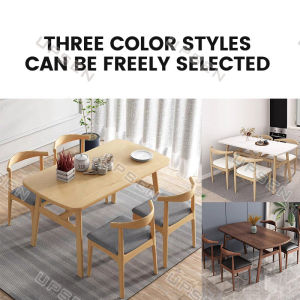 UPSEN Wood Dining Table Furniture Wooden Tables With 4 Chairs Set Nordic Table For Kitchen