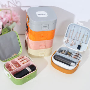 กล่องเก็บเครื่องประดับเดินทางขนาดเล็กอุปกรณ์จัดระเบียบเครื่องประดับสำหรับการเดินทางสร้อยคอกำไลต่างหู