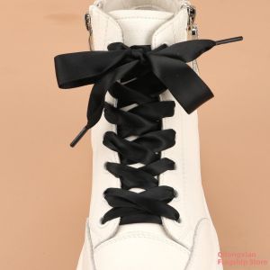 Personalized Wide Flat Shoelaces Matte Silk