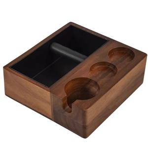 AG | Multifunctional Solid Wood Knock Box and Tamper Set