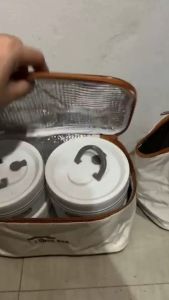 Kotak Makan Stainless 304 Set Anti Karat Kotak Bekal Bento Portabel/Anti Bocor Gaya Jepang Lunch Box