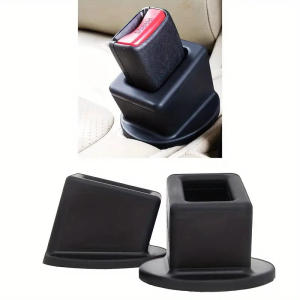 1/2pcs Car Belt Buckle Holder Made of Eco-Friendly Silicone & Children Can Safe Touch Seat Belt Slot Fastener