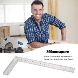 300mm Aluminum Handle with Stainless Steel Scale Right Measuring Angle Square Ruler