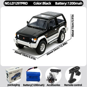 LDRC LD1297PRO 1/14 Scale 4WD Pajero RC Crawler Brushless Power 2.4G Off-Road Simulation Climbing Car Christmas Halloween Gift