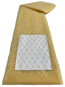 Red African Sequins Beaded Lace Fabrics 2025 High Quality Sequence Embroidery French Nigerian Lace Fabric For Wedding Sewing