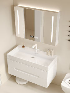 DIPURUI | Ceramic Integral Large Basin Bathroom Vanity Set Modern Intelligent Mirror
