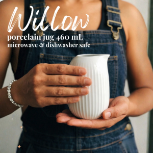 WILLOW Porcelain Milk Jug | Teko Susu Porcelain Keramik | Ceramic Milk Pitcher