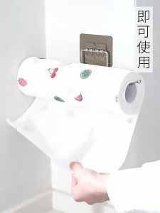 [SG SELLER] Kitchen Paper Towel Holder Tissue Roll Storage Rack Bathroom Toilet Paper Stainless Steel Hanging Hook