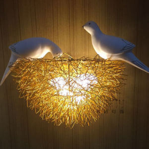 Modern Minimalist Creative LED Wall Lamp Bird Nest House Art Light Childrens Room Restaurant Living Room Study Room Wall Lamp