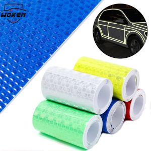 【WOKEN】100cmx5cm Car Reflective Warning Stickers Bicycle Motorcycle Night Safety Sign Reflective Stickers Waterproof Decorative Stickers