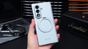 GKK Case For Samsung z Flod 7 Leather with ring