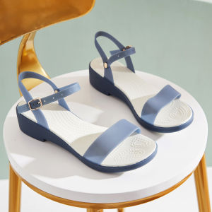 Summer New Arrival Soft Bottom Sandals Womens Easiest for Match Wedge Crystal Beach Shoes Non Slip Rainy Day Sandals Womens Plastic Jelly Shoes