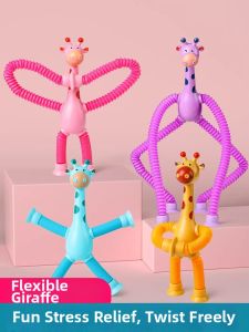 QIMINGXING | Glowing Flexible Extendable Cartoon Giraffe Table Toy