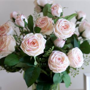 Bó Hoa Hồng Giả Sang Trọng Cho Phòng Khách Phòng Ăn Phòng Ngủ Trang Trí Hoa Tươi Bằng Vải Nhung Bó Hoa Tươi Giả