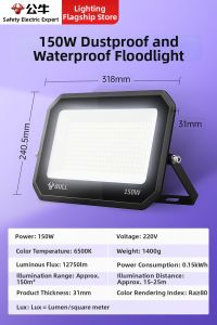 Bull | High-Power Waterproof LED Spotlight 50w