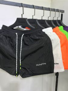 กางเกงขาสั้นสามส่วน กางเกงวิ่งลำลองสำหรับฤดูร้อน กางเกงชายหาดสำหรับคู่รัก กางเกงขายาวทรงหลวม ทรงขากระบอก ผ้าโพลีเอสเตอร์ แห้งเร็ว