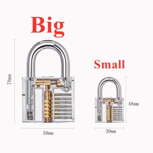 Big and Small Practice Padlock Locksmith Supplies Transparent Copper Locks Training Skill Padlocks Locksmith Tool