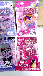 Jam Tangan Anak Bonus Pop It -Bonus Camera -Bonus Gamebot Karakter Lotso Kuromi Unicorn Stelalou -SC