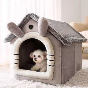 Dog Bed Foldable Pet Sleeping Bed Large Removable and Washable Cat House Kennel for Dog House Cat Nest