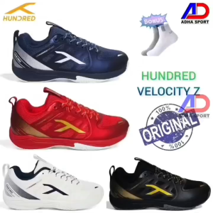Bonus Kaos Kaki ! Sepatu Badminton Hundred New Velocity Z Sepatu Bulutangkis Original