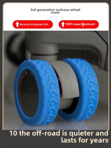 Luggage Wheel Rubber Sleeve Protective Cover Luggage Trolley Case Replacement Rubber Gasket Thickened Universal Wheel Mute Silicone