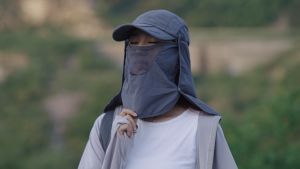 [Túi lưu trữ miễn phí] ROCKBROS Ice Silk Mũ chống nắng 2 trong 1 Khăn trùm mặt có thể gập lại 360 ° Mũ đi bộ đường dài có thể điều chỉnh chống tia UV Mũ câu cá có thể tháo rời Thiết bị thể thao