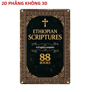 CIFbuy | Bộ Sưu Tập Tranh Kim Loại 2D Cổ Điển Kinh Thánh Ethiopia Tranh Treo Tường Retro Trang Trí Nhà Cửa Phòng Nam Gara Chủ Đề Halloween