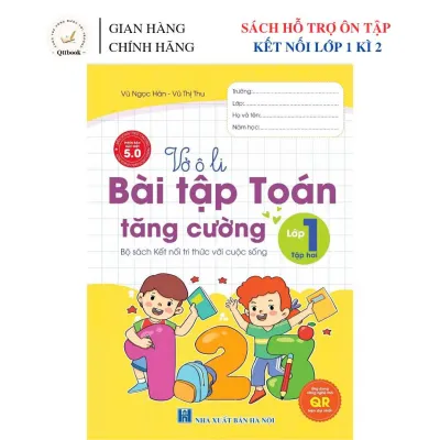 SÁCH - [ Lớp 1 - kết nối tri thức với cuộc sống] - Vở ô li bài tập toán tăng cường lớp 1