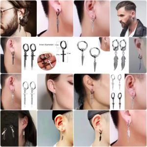 Punk Style Stainless Steel Tassel Ear Clips – Hypoallergenic Korean Design​