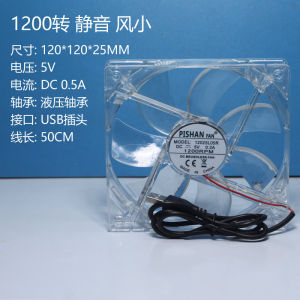 โปร่งใส 12 ซม.เงียบทนทาน USB Router TV พัดลมแมว 5V คอมพิวเตอร์โฮสต์ความร้อนสําหรับ Multi-Platform