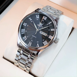 OLEVS Jam Tangan Pria Anti Air Original Analog Cowok Terbaru Fashion Hitam Luxury Watch Men Cod