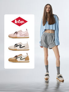 LeeCooper Ballet De Xin Womens Shoes Breathable Comfortable Inner Heightening Casual Sneakers Summer 2025 Fabric Lining Rubber Sole