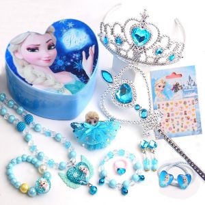 QAT | Elsa Princess Crown Magic Wand Set Necklace