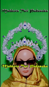 Mahkota Tari Warna Silver / Mahkota Karnaval / Mahkota Kepala Tari Lengser Murah SAI-MS004