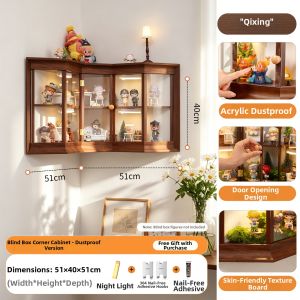 ARTPIONEER | Vintage Style Dustproof Glow-in-the-Dark Collectibles Display Shelf