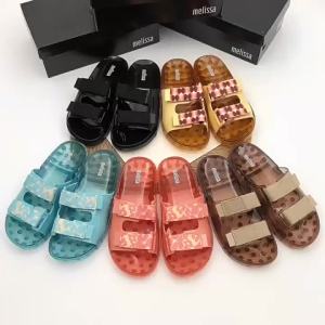 2024 Melissa Mẫu Mới melissa Dép Xỏ Ngón Hai Hàng Velcro Dép Đi Biển Giày Thường Ngày Nữ