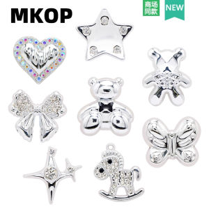 High-End Clog Shoe Accessories Metal Imitation Butterfly Knot Shoe Flowers Compatible with OP Brand Summer 2025 Collection