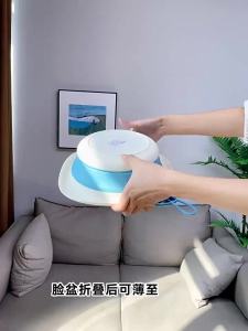 Plastic Newborn Folding Basin Portable Cartoon Hanging Kids Bath Basin