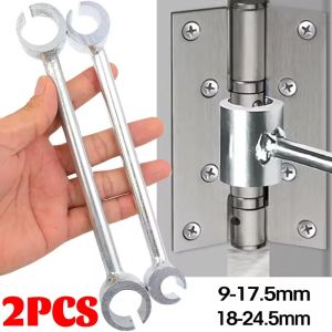 2Pcs Hinge Gap Adjusting Wrench Double Head Door Hinge Repair Spanner Labor-Saving Steel Wrenches Door Hinges Repair Hand Tools