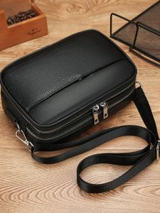 Túi Đeo Chéo Da Nam Mới Túi Đeo Vai Đơn Nhiều Ngăn Túi Đeo Chéo Da Thật Túi Đeo Vai Đa Năng Túi Đeo Tay Thường Ngày Túi Đeo Vai