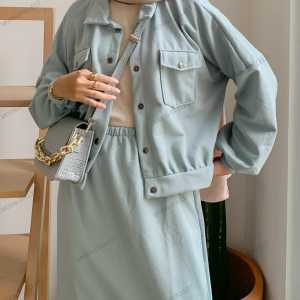 ONE SET JAKET BOMBER ROK KOREAN STYLE OVERSIZE | Moon Collect